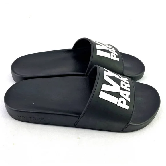 Women's Ivy Park Slides Sandals Black Size 7 - Picture 2 of 3
